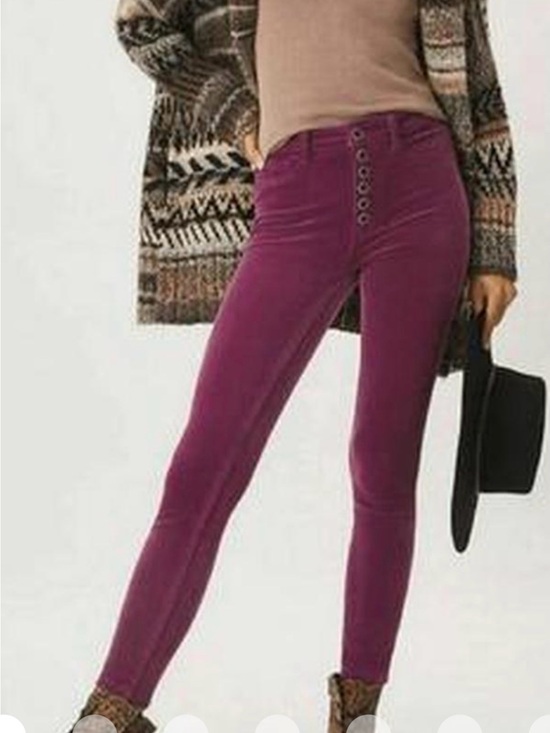 Pilcro Pants - Pilcro Plum Corduroy, Button-up Pants